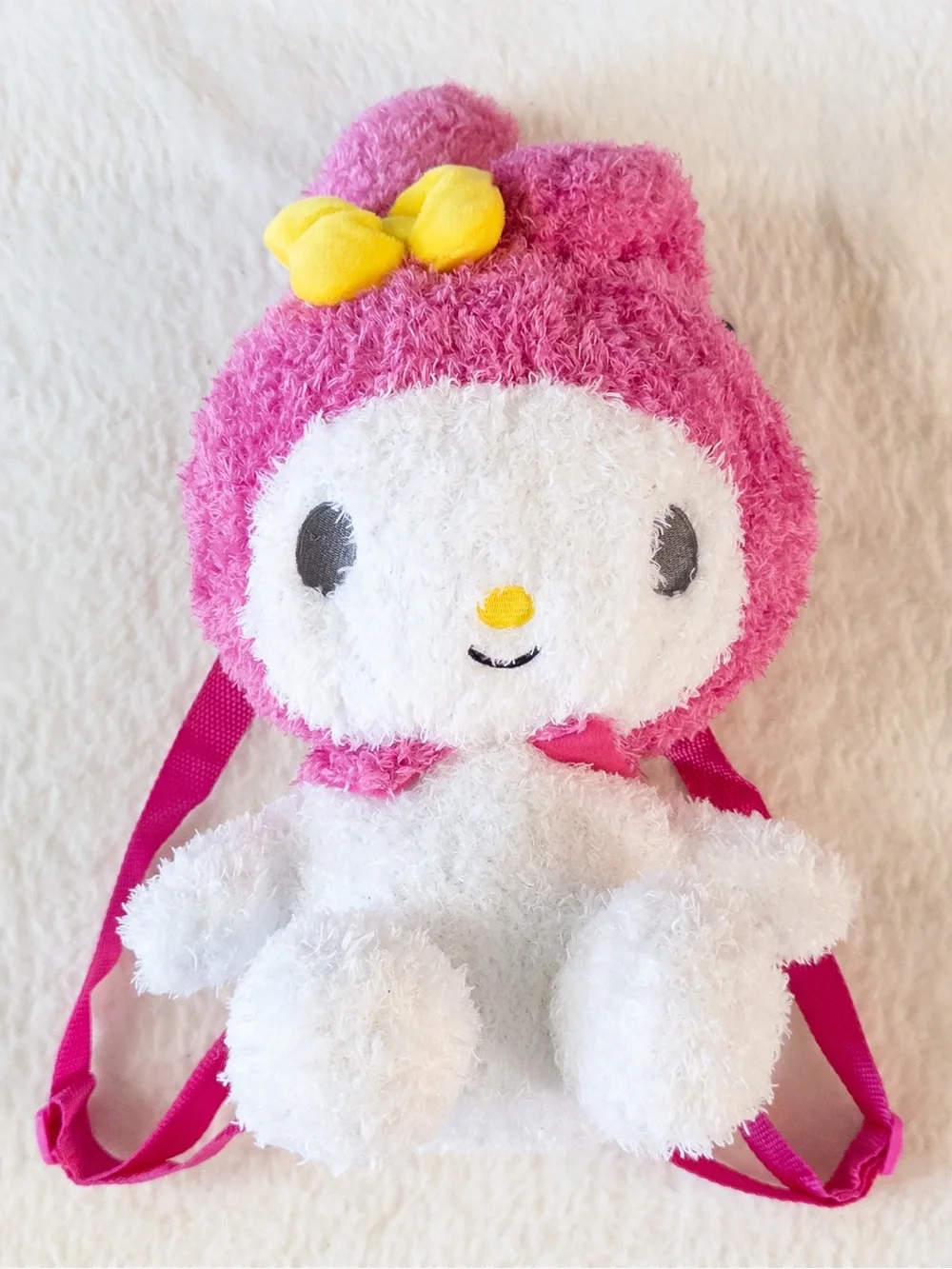 NWT Sanrio My Melody Plush Backpack | Pink Fuzzy Furry Bag | Brand New with Tags